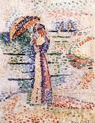 Woman holding umbrella Henri Matisse